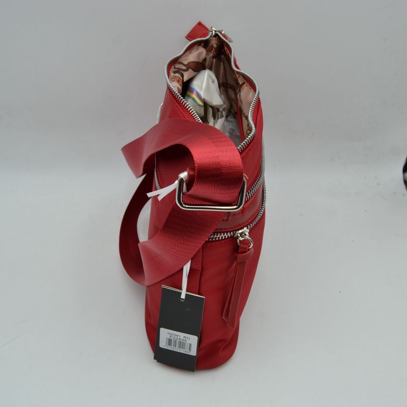 Multi Zipper Crossbody Shoulder Bag with Adjustable Long Strap - Crossbody Bags