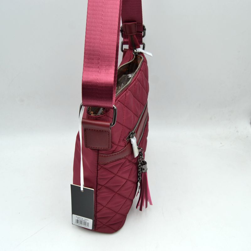 Quilted Crossbody Bag with Adjustable Shoulder Strap - Crossbody Bag