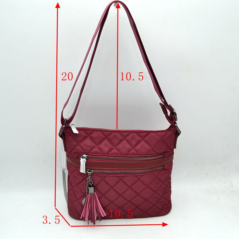 Quilted Crossbody Bag with Adjustable Shoulder Strap - Crossbody Bag
