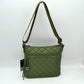 Quilted Crossbody Bag with Adjustable Strap - Olive - Crossbody Bag