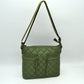 Classic Quilted Nylon Crossbody Bag with Multi-Zipper Pockets - Olive - Crossbody Bags