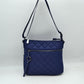 Quilted Crossbody Bag with Adjustable Shoulder Strap - Navy - Crossbody Bags