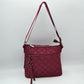 Quilted Crossbody Bag with Adjustable Shoulder Strap - Wine - Crossbody Bags