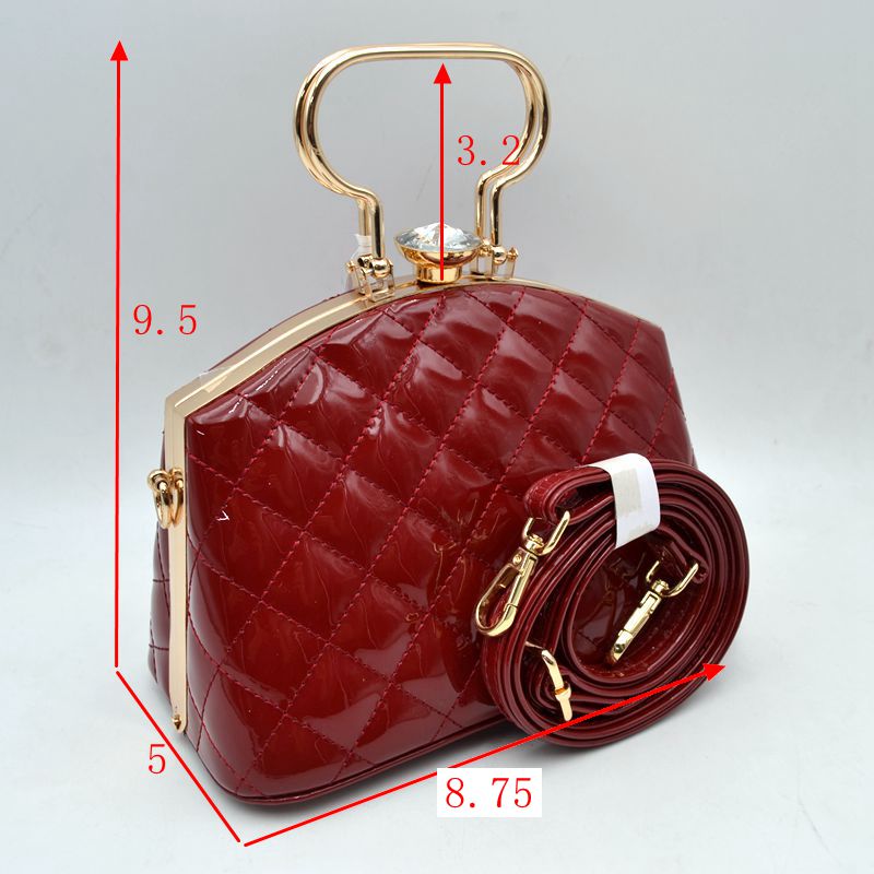 Quilted Top-Handle Handbag with Detachable Shoulder Strap - Hand Bag