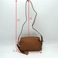 Minimalist Matte Crossbody Bag with Beaded Tassel Cord Accent - Crossbody Bags