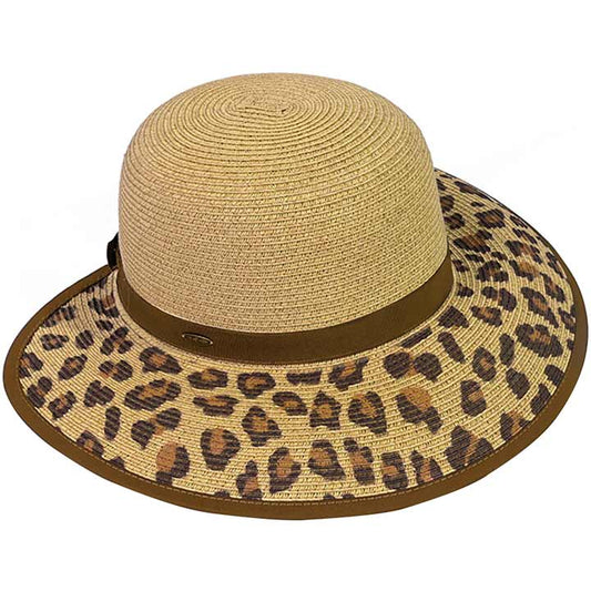 Natural C.C Trendy Leopard Wide Brim Straw Sun Hat, keep your styles on even when you are relaxing at the pool or playing at the beach. Large, comfortable, and perfect for keeping the sun off of your face, neck, and shoulders. Perfect gifts for Christmas, holidays, Valentine’s Day, or any meaningful special occasion.