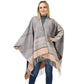 Navy Beautiful Aztec Patterned Cape Poncho, With the latest trend in ladies' outfit cover-up! the high-quality knit poncho is soft, comfortable, and warm but lightweight. It's perfect for your daily, casual, party, evening, vacation, and other special events outfits. A fantastic gift for your friends or family.