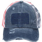 C.C American Flag Mesh Back Trucker Hat Pony Cap is a perfect addition to any patriotic wardrobe. Its mesh back design offers breathability while the American flag print adds a touch of style. Expertly crafted with a pony cap shape, this hat is sure to keep you looking cool and patriotic