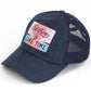 C.C SUNSHINE & LAKE TIME Patch Pony Cap - Navy - Pony Cap