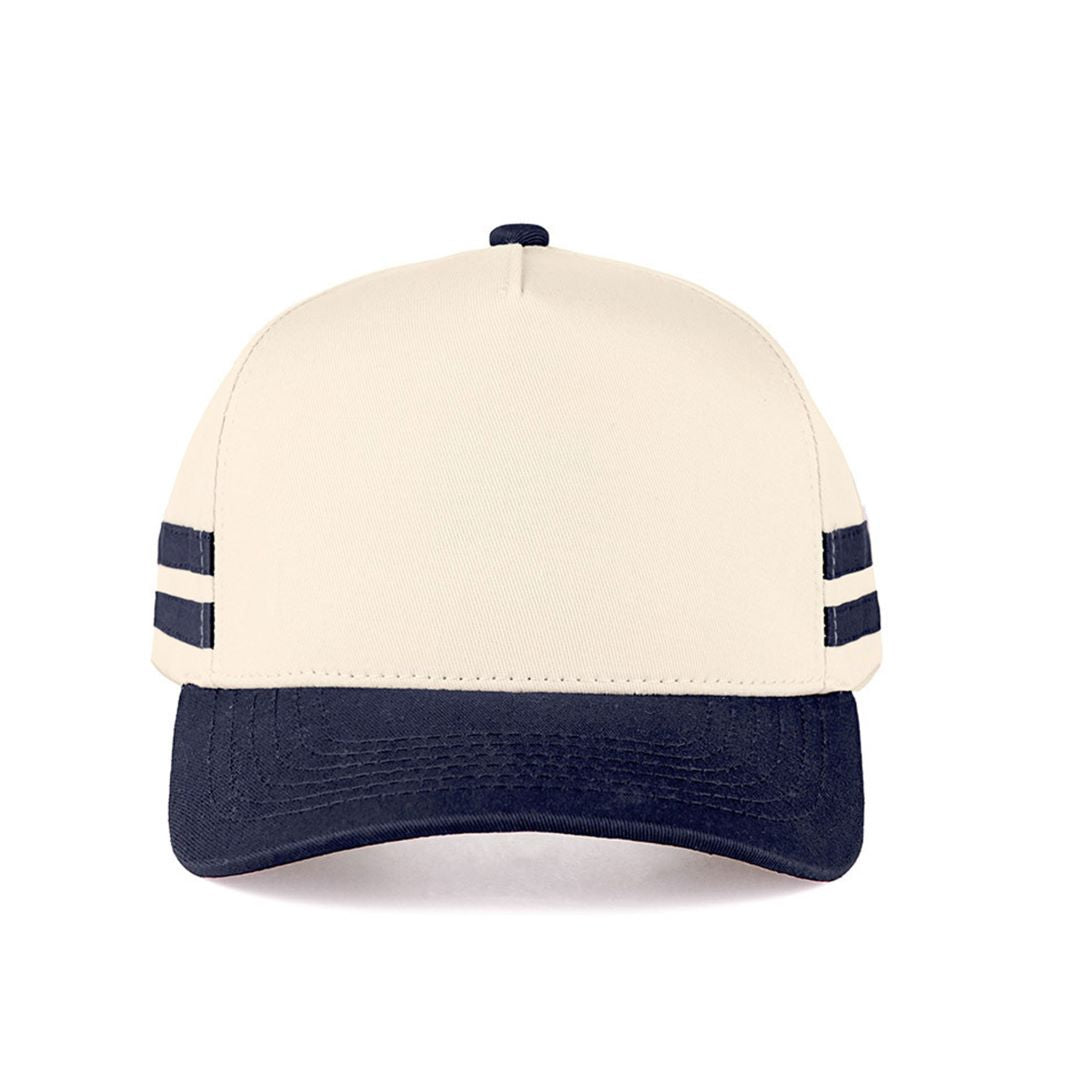 Navy CC Beanie Pinstripe Plain Two-Tone Trucker Hat Baseball Cap features a clean pinstripe pattern combined with a stylish two-tone design for a modern, sporty look. Designed in a classic trucker silhouette, it offers breathable comfort and an adjustable fit for everyday wear.