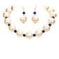 Chunky Pearl Necklace - Navy Cream - Necklaces