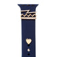 Navy Heart Pointed Apple Watch Silicone Band adds a touch of elegance and personality to your Apple Watch. The pointed design brings a unique and stylish element to your device. Made of durable silicone, it offers a comfortable and secure fit for all-day wear. Show off your individuality with this beautiful band.