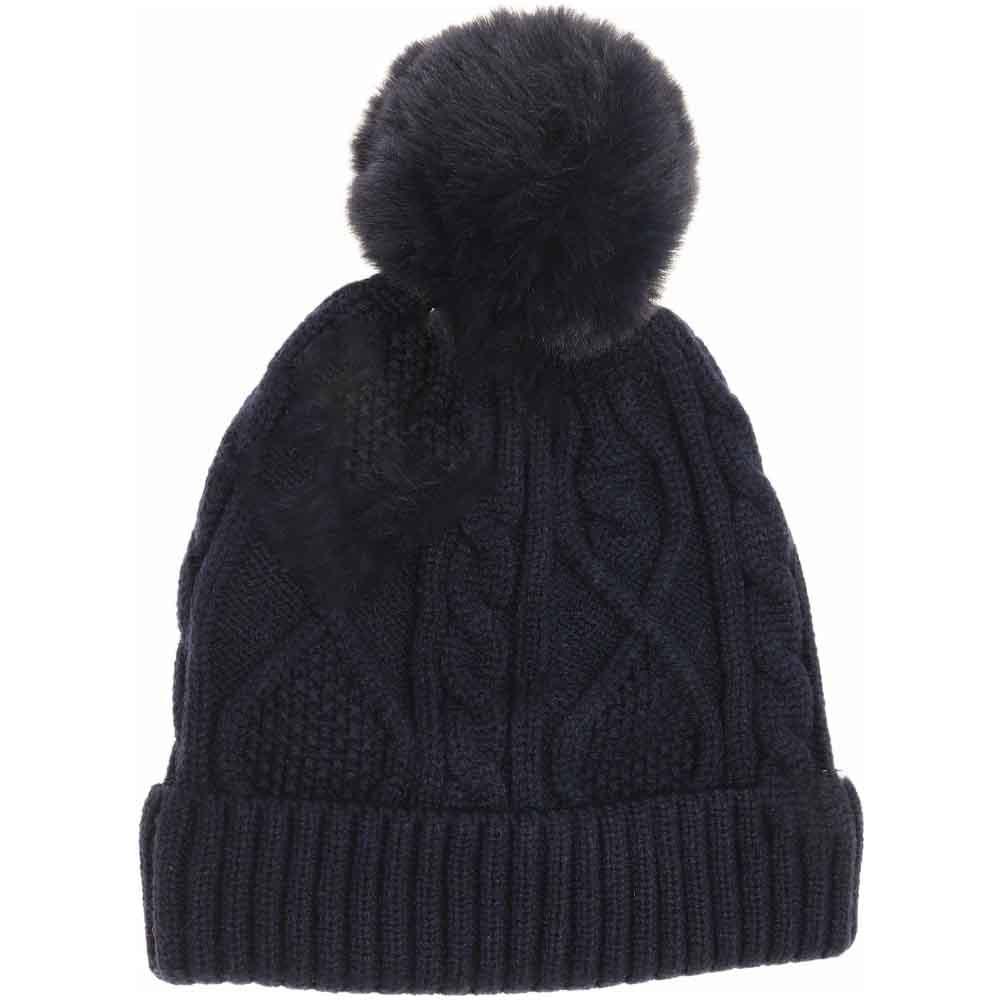 Navy Kids Matching Fur Pom accessories provide a stylish and practical solution to chilly weather. Made from soft, high-quality materials, these fur poms add warmth and a playful finishing touch to children's outfits. Perfect for coordinating looks among siblings, they offer both comfort and a cohesive style statement for your little ones. 