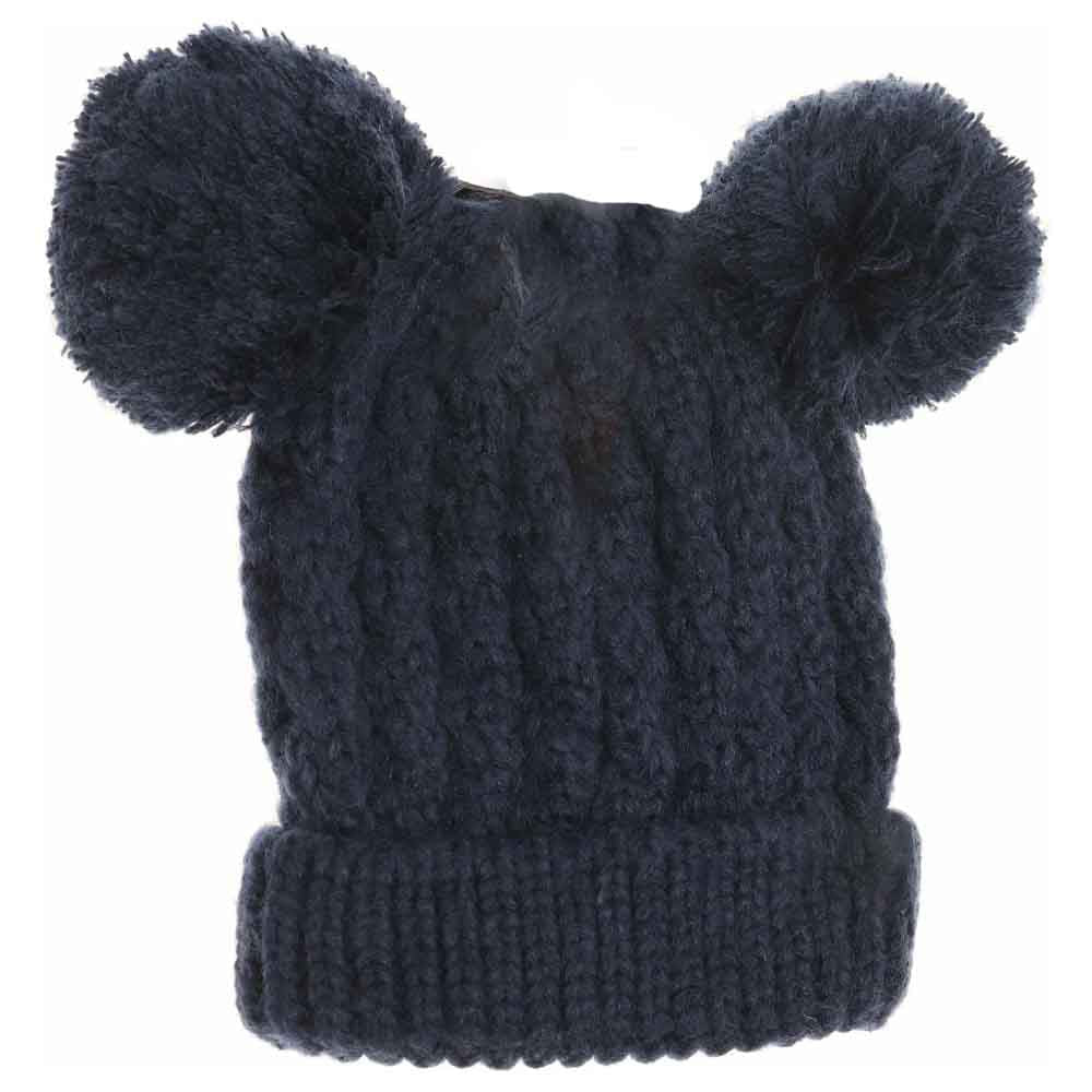 Navy Kids Solid Double Pom CC Beanies are expertly designed to provide exceptional warmth and comfort. Featuring a double-layered knit construction, these beanies ensure enhanced insulation for chilly days. Their solid-color design, paired with double pom accents, offers a stylish yet playful look, ideal for active children. Made from soft, durable materials, they fit snugly without sacrificing comfort, making them a reliable choice for everyday wear during colder seasons.