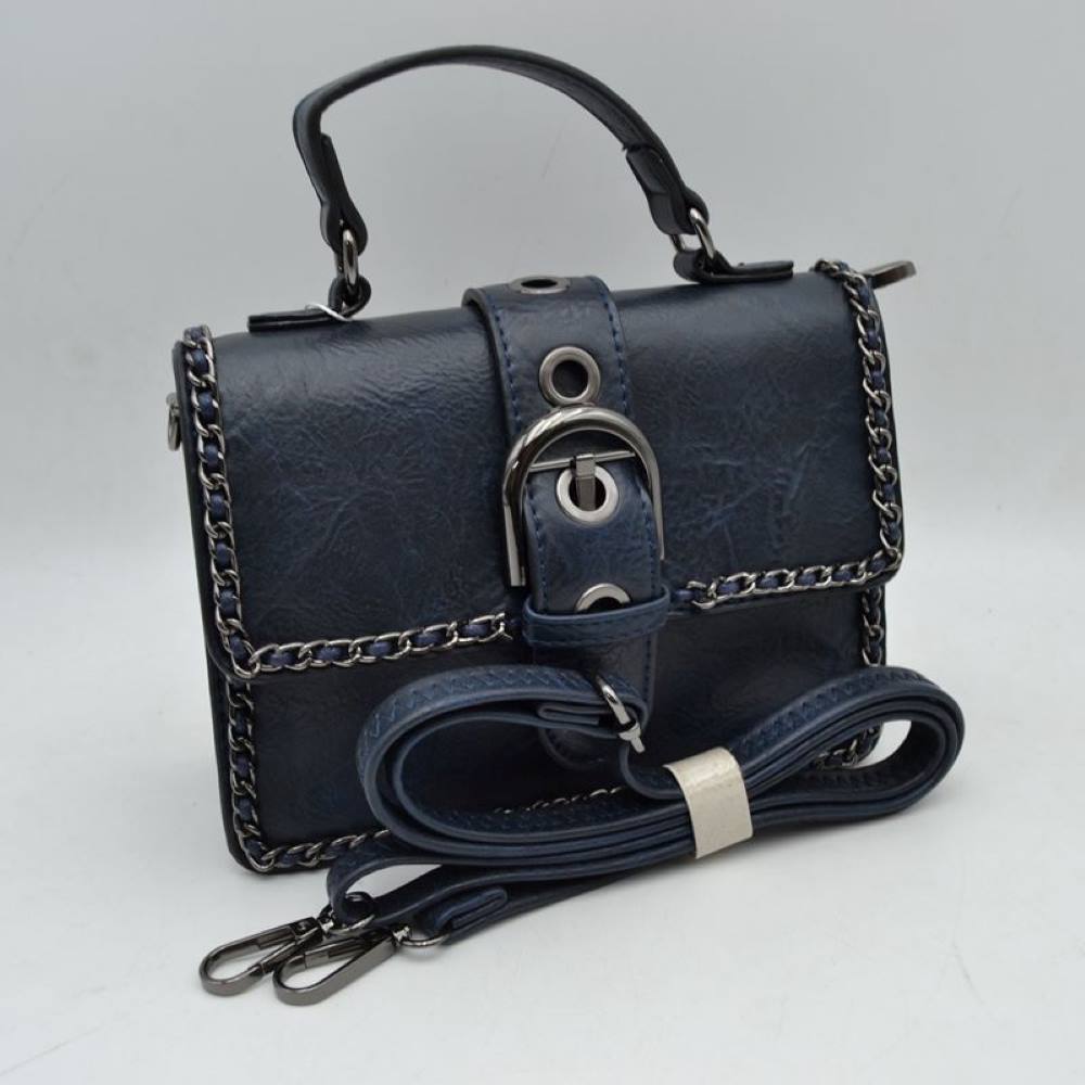 Navy Blue Add a touch of structured elegance to your look with this chic top-handle satchel bag. Designed for the modern trendsetter, it seamlessly blends classic vintage vibes with contemporary edgy accents.