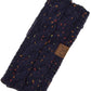 Navy Cozy up with the C.C Chunky Knit Confetti Sherpa Lined Headband, the perfect blend of warmth and style. Crafted from 100% acrylic, this headband features a chunky knit exterior with a soft sherpa lining for maximum comfort against your skin. The playful confetti pattern adds a fun pop of color to any winter outfit. One size fits most, making it an easy grab-and-go accessory for chilly days. Whether you're heading out for a quick errand or settling in for the season, this headband keeps you warm without