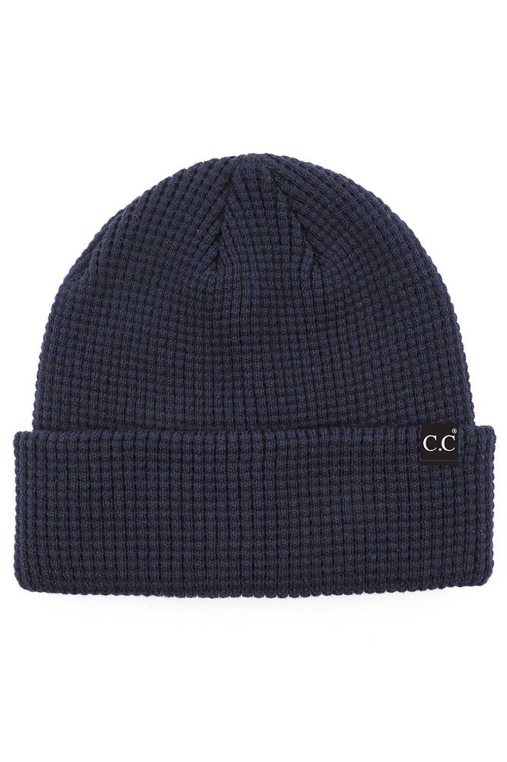 Navy C.C Slouchy Cuff Beanie Hat features a relaxed slouchy silhouette with a classic cuff for effortless everyday winter style. Crafted with a soft stretch fit, it delivers cozy warmth and laid-back comfort while elevating your cold-weather outfits.