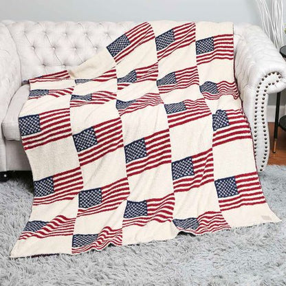 Navy, Red Celebrate comfort and patriotism with this American Flag Throw Blanket, featuring a bold stars-and-stripes design that adds a classic touch to any room. Soft, cozy, and lightweight, it’s perfect for relaxing on the sofa, layering on your bed, or using during outdoor events and gatherings.