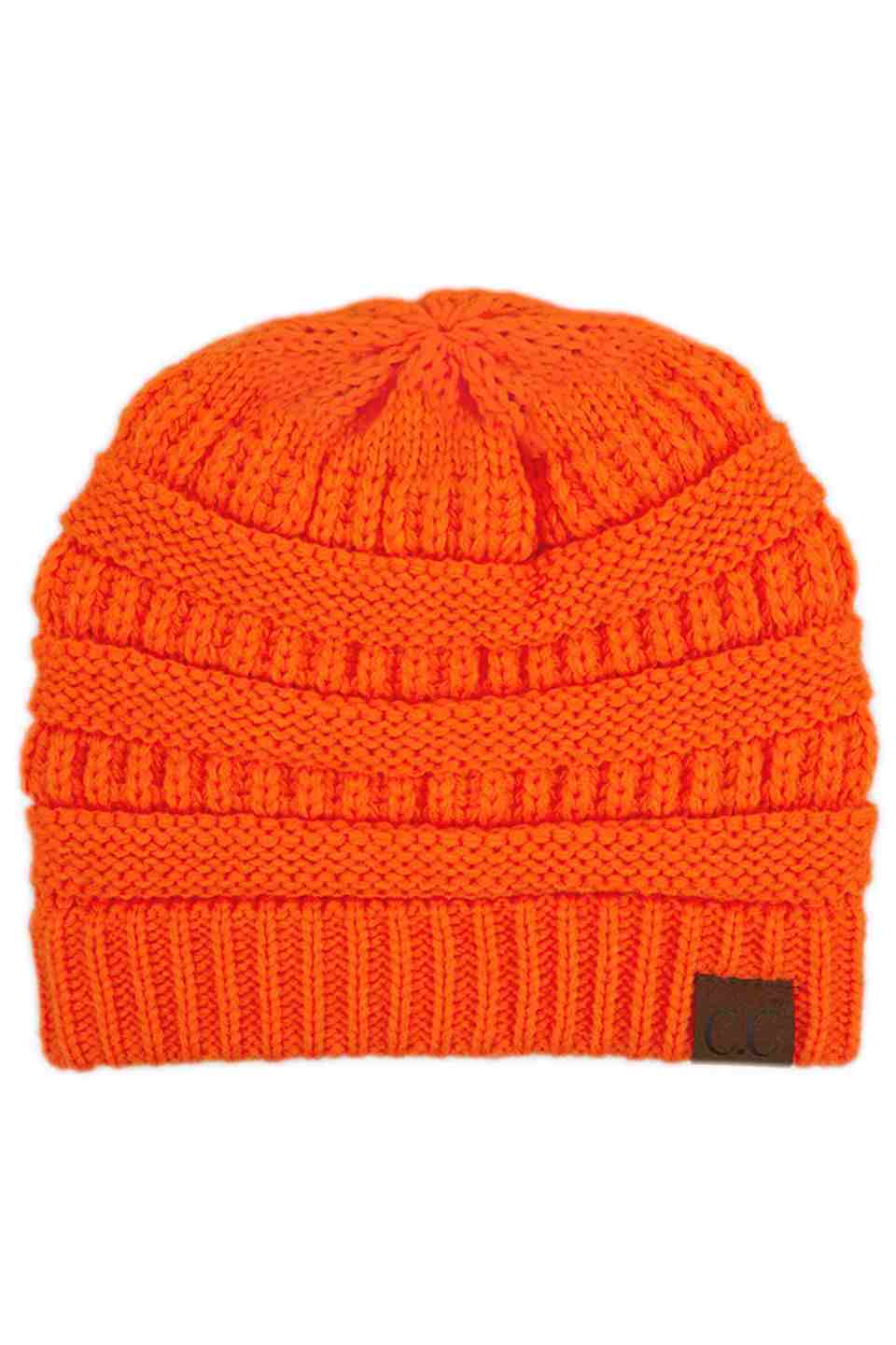 NeonOrange  C.C Ribbed Knit Solid Color Beanie offers a timeless design with durable ribbed knitting, ensuring a snug and comfortable fit. Crafted for warmth and versatility, this beanie is perfect for everyday wear, providing reliable protection against cold weather while maintaining a sleek, minimalist style that complements any outfit. Its solid color adds understated appeal, making it an essential accessory for both casual and outdoor use. 