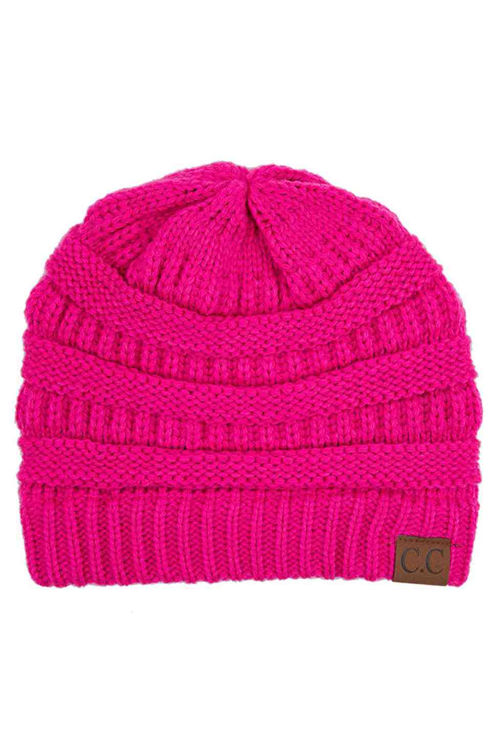 NeonPink  C.C Ribbed Knit Solid Color Beanie offers a timeless design with durable ribbed knitting, ensuring a snug and comfortable fit. Crafted for warmth and versatility, this beanie is perfect for everyday wear, providing reliable protection against cold weather while maintaining a sleek, minimalist style that complements any outfit. Its solid color adds understated appeal, making it an essential accessory for both casual and outdoor use. 