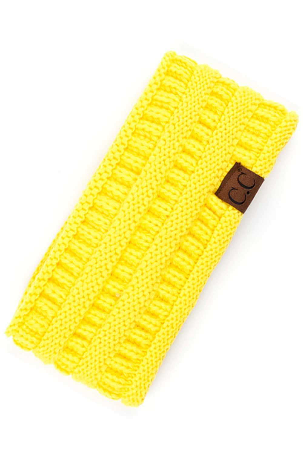Neon Yellow Elevate your everyday style with the C.C Solid Ribbed Headwrap. Crafted from 100% acrylic, this versatile headwrap features a classic ribbed texture that adds dimension and visual interest. One size fits most, making it the perfect accessory for any occasion—whether you're running errands, hitting the gym, or making a fashion statement. Made in Korea with quality craftsmanship you can trust. Comfortable, durable, and effortlessly chic.