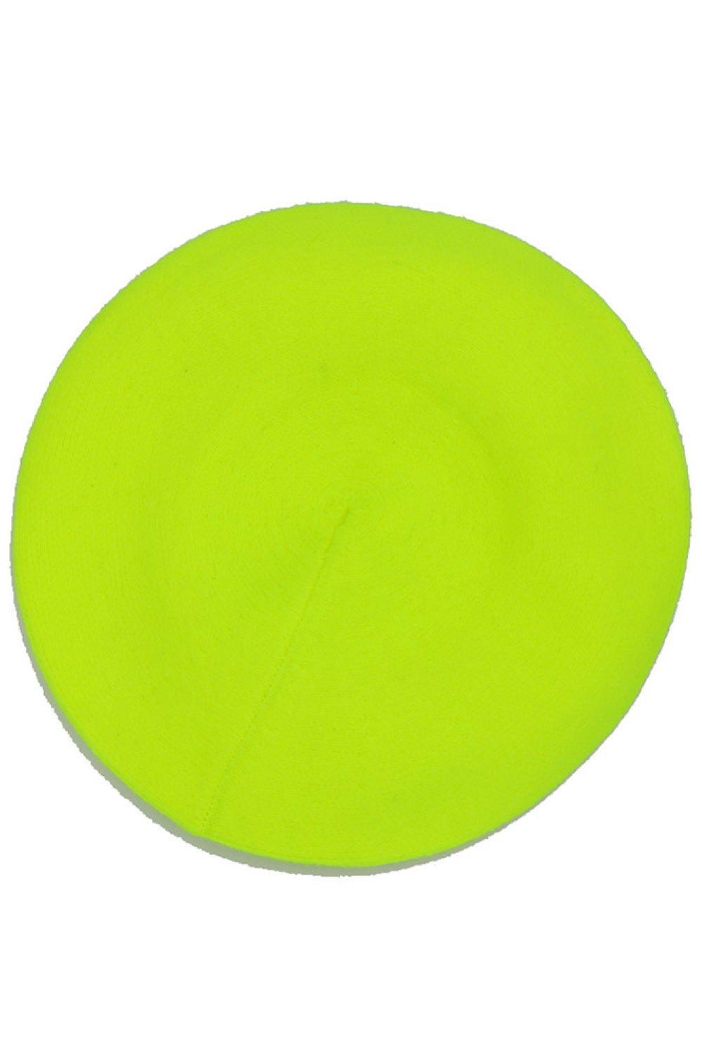 Neon Yellow Embrace effortless style with this stretchy solid color beret. Made from 100% acrylic, it offers a comfortable fit that adapts to your head shape while maintaining its polished appearance. Perfect for adding a touch of sophistication to any season, this versatile beret pairs seamlessly with casual and dressed-up looks alike.