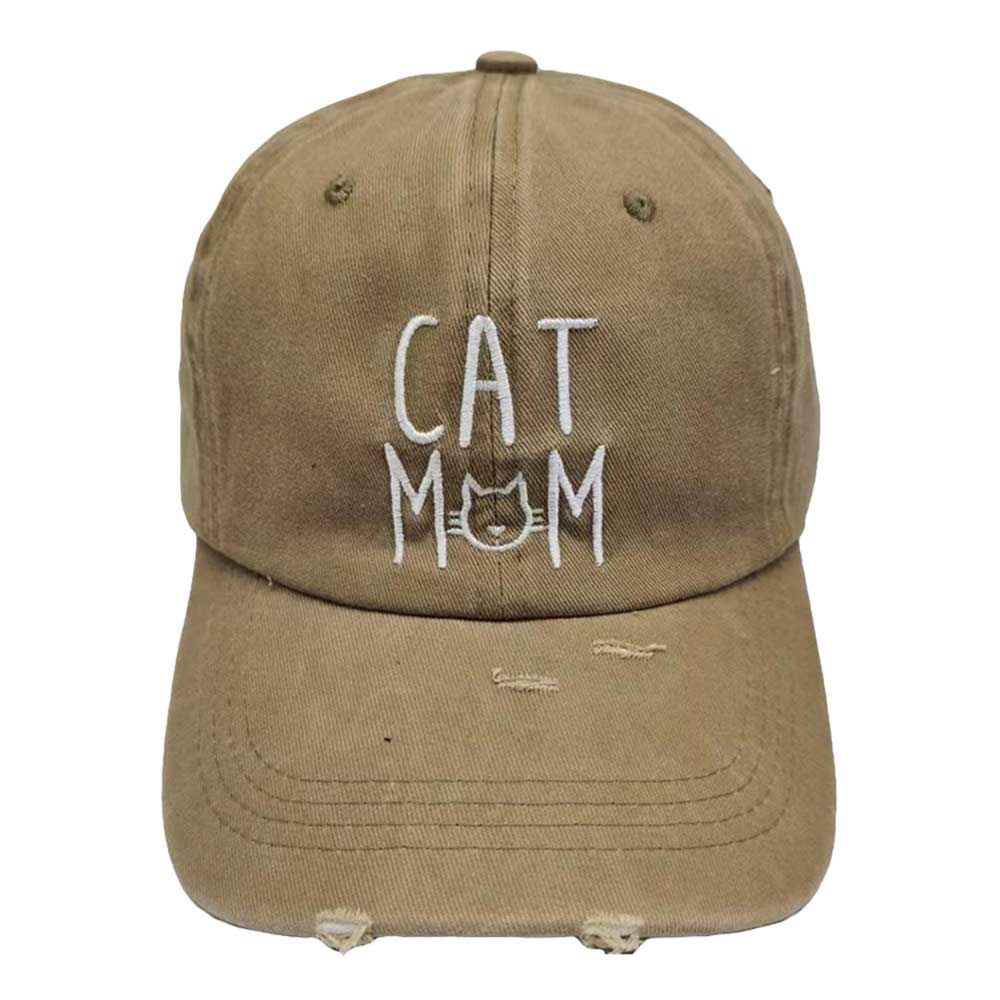 Neutral Cat Mom Message Baseball Cap, show your love for cats and your mom with this baseball cap. This classic cat mom message cap is perfect for everyday outings and show off your unique style and love for cats! It's an excellent gift for your friends, family, or loved ones who love cats most.