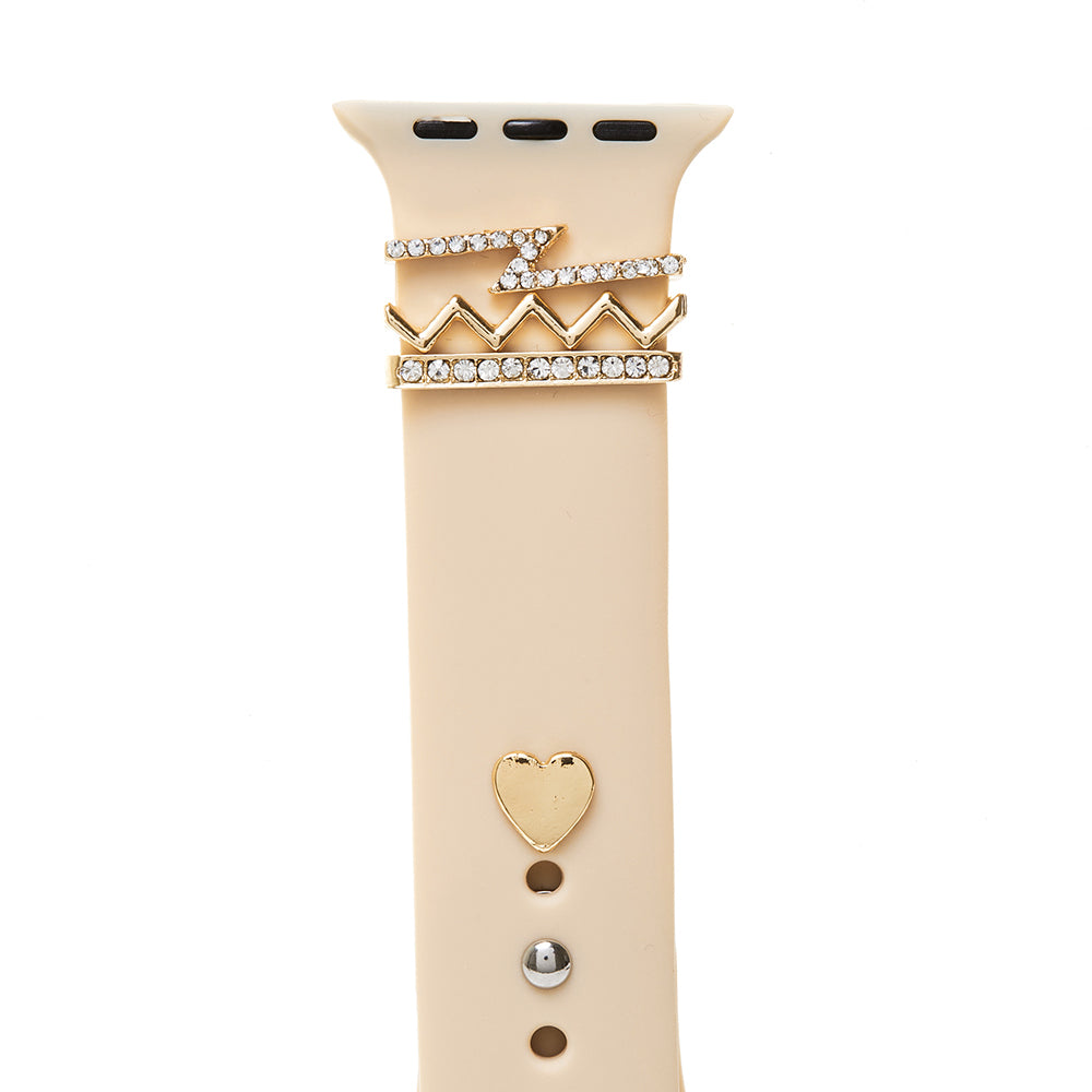 Neutral Heart Pointed Apple Watch Silicone Band adds a touch of elegance and personality to your Apple Watch. The pointed design brings a unique and stylish element to your device. Made of durable silicone, it offers a comfortable and secure fit for all-day wear. Show off your individuality with this beautiful band.