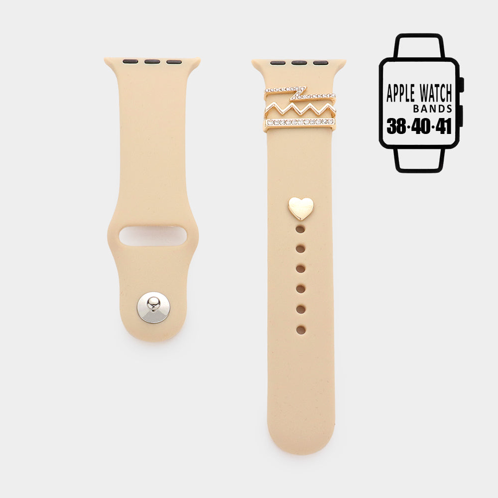 Neutral Heart Pointed Apple Watch Silicone Band adds a touch of elegance and personality to your Apple Watch. The pointed design brings a unique and stylish element to your device. Made of durable silicone, it offers a comfortable and secure fit for all-day wear. Show off your individuality with this beautiful band.