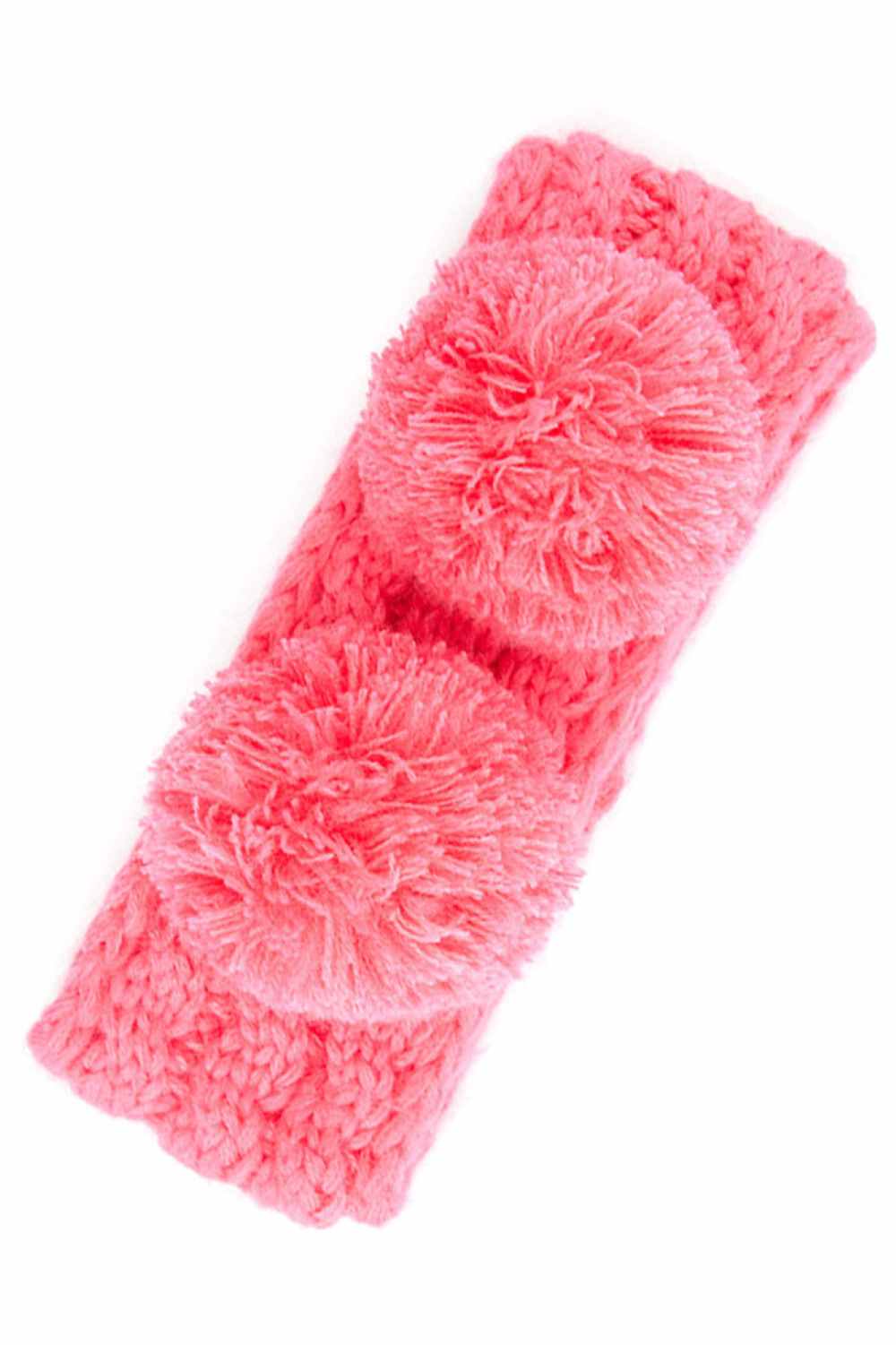 New Candy Pink Cozy and playful, this double pom kids headband features a soft fuzzy lining that keeps little ones warm and comfortable. The vibrant pom-poms add a fun touch to any outfit, while the stretchy one-size fit grows with your child. Made from durable 100% acrylic, it's easy to care for and built to last through all their adventures.