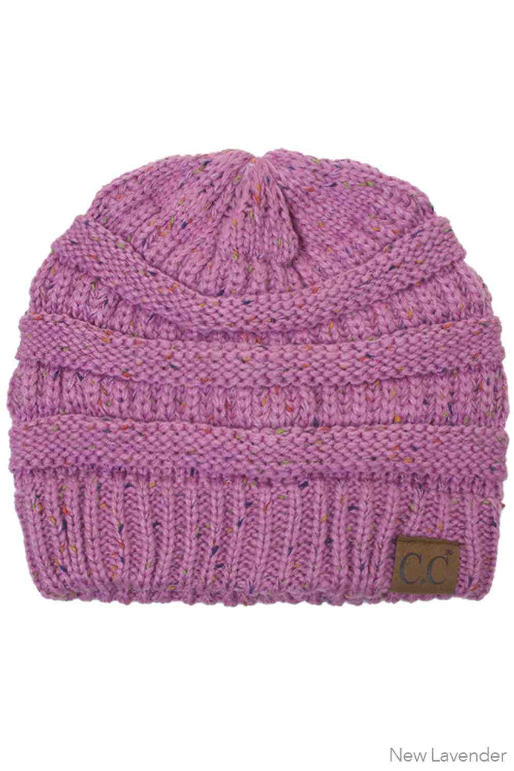 Lavender Stay warm with timeless style in this C.C Confetti Cable Knit Beanie. Crafted from 100% soft acrylic, the classic cable knit texture provides excellent insulation while maintaining breathability for all-day comfort. The playful confetti detailing adds visual interest to this versatile essential. Lightweight yet durable, this beanie transitions seamlessly from casual outings to outdoor adventures, making it a reliable choice for any season.