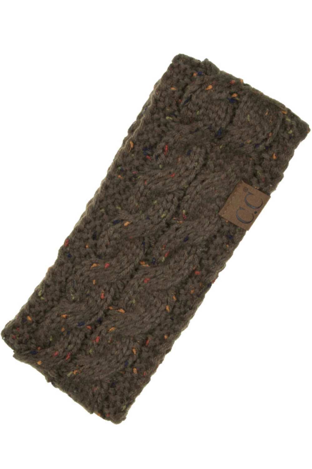 New Olive Cozy up with the C.C Chunky Knit Confetti Sherpa Lined Headband, the perfect blend of warmth and style. Crafted from 100% acrylic, this headband features a chunky knit exterior with a soft sherpa lining for maximum comfort against your skin. The playful confetti pattern adds a fun pop of color to any winter outfit. One size fits most, making it an easy grab-and-go accessory for chilly days. Whether you're heading out for a quick errand or settling in for the season, this headband keeps you warm wi