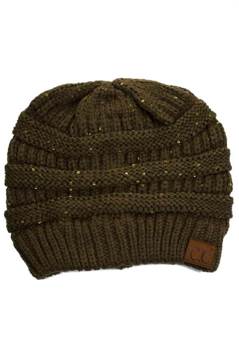 New Olive Sparkle through the season with the C.C Sequin Knitted Soft Beanie, where style meets warmth. This cozy 100% acrylic beanie features eye-catching sequin detailing that adds a touch of glamour to your winter look. The soft, lightweight knit construction keeps you comfortable without bulk, perfect for layering or wearing solo. Whether you're heading out for casual errands or outdoor adventures, this versatile beanie transitions effortlessly from day to night. One size fits most for convenient, year-