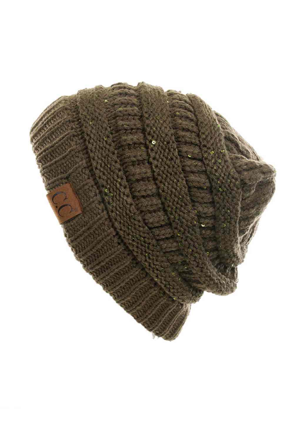 Olive C.C Sequin Ponytail Messy Bun Beanie with open top design lets you pull your hair through for a stylish, effortless look. Crafted from 100% soft acrylic, this cozy beanie keeps you warm while showcasing your ponytail or messy bun. The shimmering sequin detailing adds sparkle and dimension to your winter style. Perfect for casual days, outdoor activities, or layering under jackets. One size fits most for comfortable, versatile wear that works with any outfit.