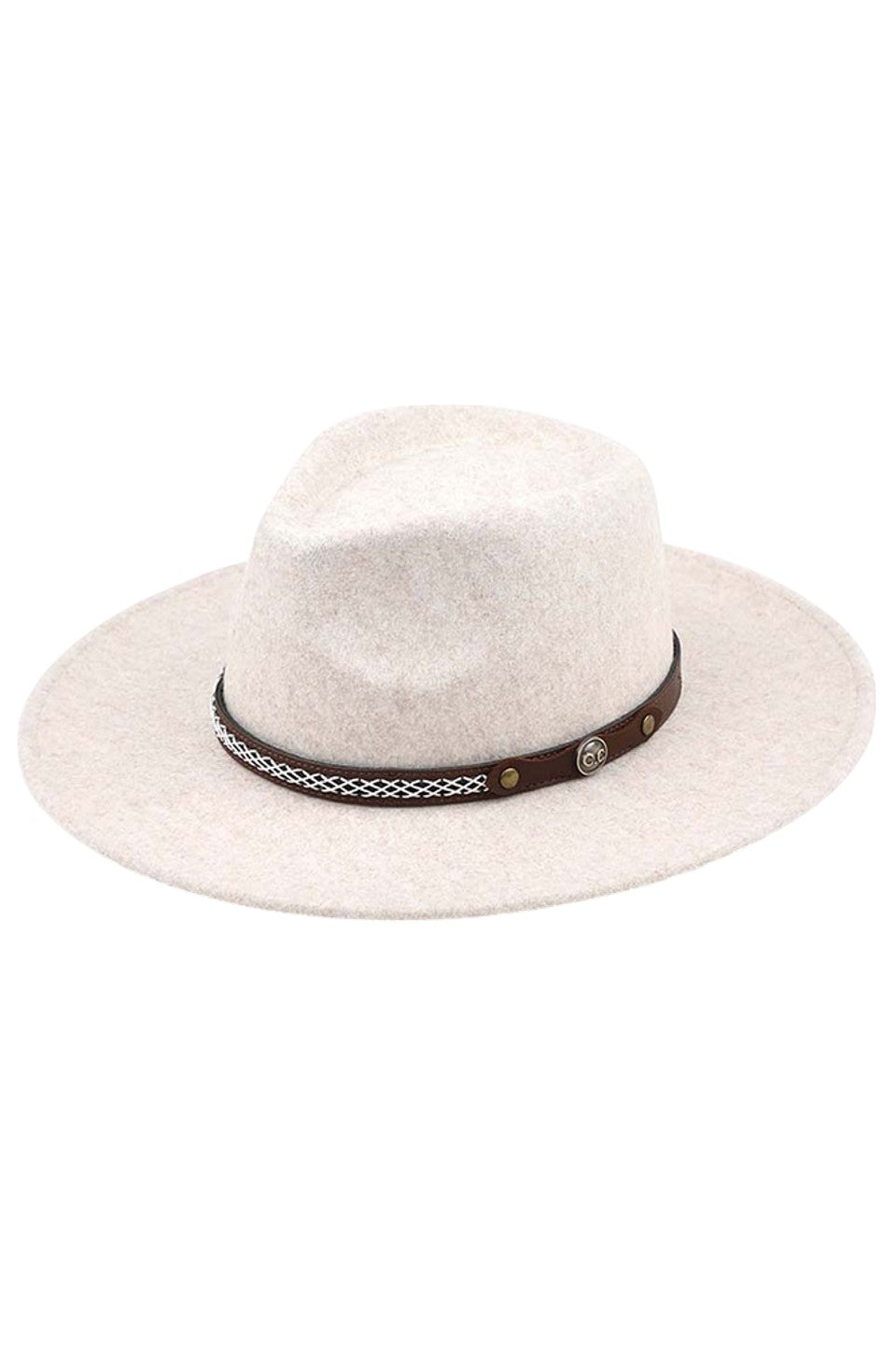 OatmealC.C. Vegan Felt Metal Logo Heather Color Hat is a stylish and ethical choice for any fashion-conscious individual. Made from vegan felt material, it features a sleek metal logo and comes in a versatile heather color. Stay on-trend and environmentally conscious with this must-have accessory.