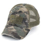 C.C AMERICAN FLAG EMBROIDERY CAMO BASEBALL CAP - Olive - BASEBALL CAP