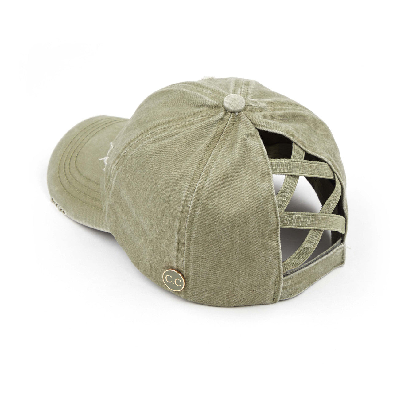 Olive C.C BASEBALL PONYCAP is the perfect accessory for any sports enthusiast. Made with high-quality materials, this cap offers both style and functionality. With its comfortable fit and sleek design, it will keep you looking and feeling cool while you support your favorite team. Upgrade your game day look with the C.C BASEBALL PONYCAP.