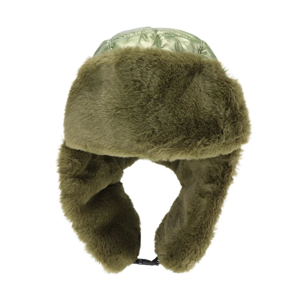 Olive C.C Trapper Hat is designed with a fully lined interior and faux fur trim for superior warmth and comfort. Its extra-long earflaps help to block out cold weather, while the adjustable chin strap provides a secure fit. Perfect for cold winter outdoor activities like biking, driving, hiking, cycling, skiing, etc. 