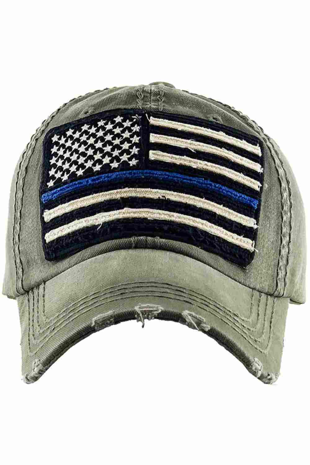 Olive Show your patriotic pride with the American Flag vintage baseball cap, designed with a classic distressed finish and bold embroidered flag detail. Comfortable and adjustable for everyday wear, this casual cap is perfect for outdoor adventures, holidays, or laid-back weekend looks.