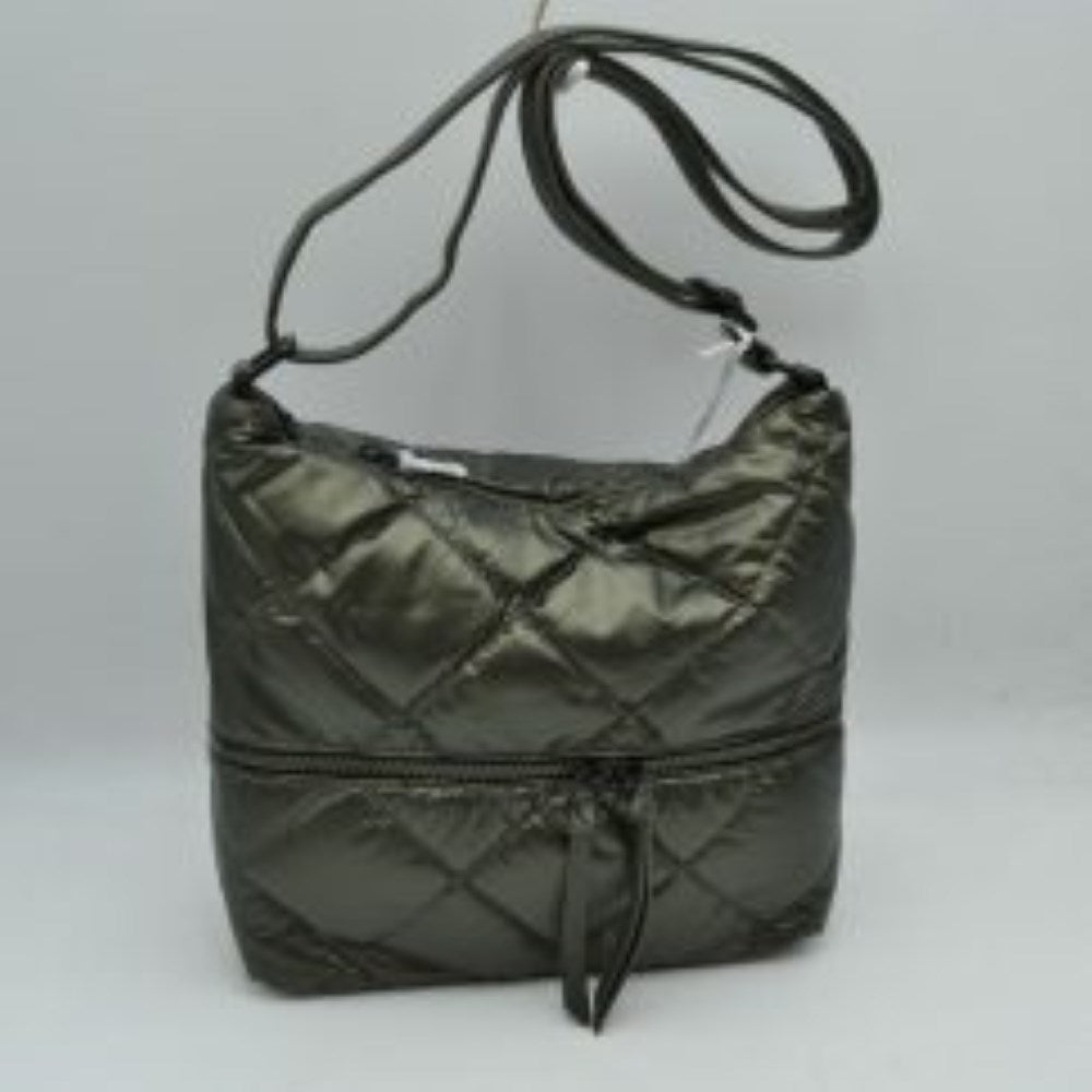 Olive Stay organized in style with this quilted crossbody shoulder bag designed for everyday convenience. Featuring a spacious main compartment and a practical front zip pocket, it offers ample room for carrying daily essentials while keeping frequently used items within easy reach. The adjustable shoulder strap provides comfortable wear throughout the day, making it suitable for work, travel, shopping, or casual outings.