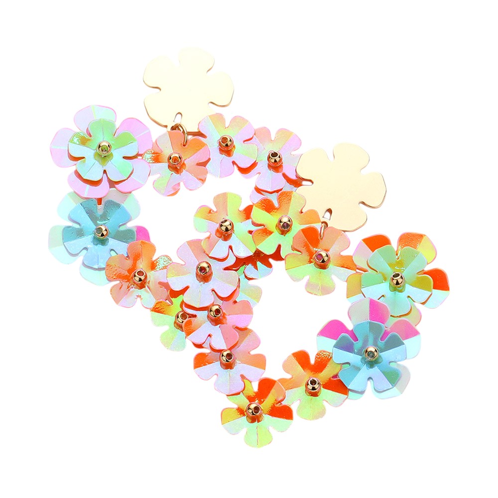 Orange Flower Cluster Heart Dangle Earrings&nbsp;are a delicate and feminine addition to your jewelry collection. Featuring a beautiful cluster of flowers, these earrings will add a touch of elegance and charm to any outfit. Made with high-quality materials, they are lightweight and comfortable to wear all day long. Elevate your style with the Flower Cluster Heart Dangle Earrings.