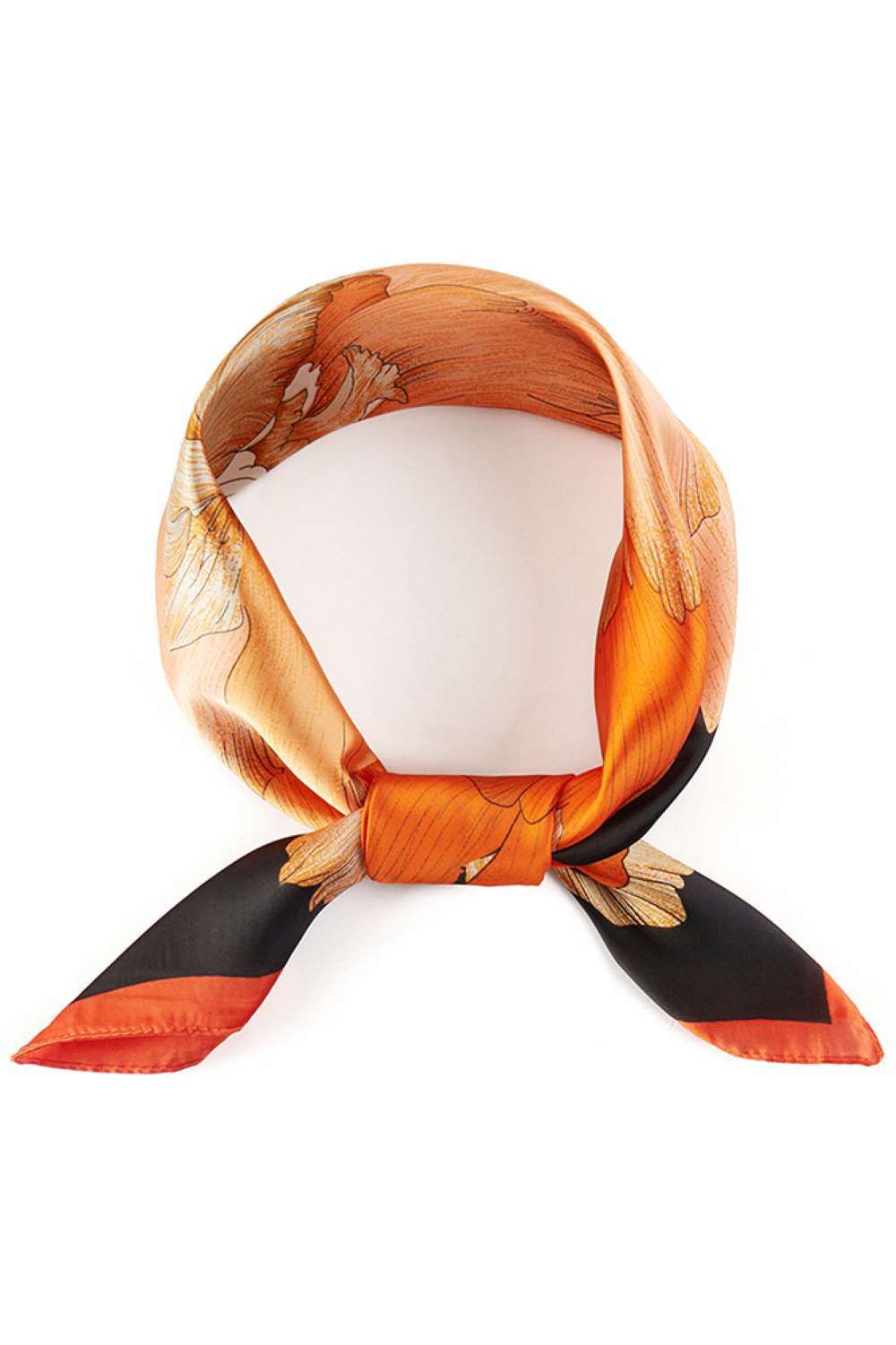 Orange Elevate your accessory game with this versatile bandana scarf featuring a beautiful flower pattern print. Crafted from 100% lightweight polyester, it drapes beautifully and feels silky soft against your skin. The generous 27.5" x 27.5" square size offers endless styling possibilities wear it as a headscarf, neck wrap, or tie it to your bag for a pop of color. Perfect for all seasons, this easy-care piece transitions seamlessly from casual to chic. A must-have staple for any wardrobe.