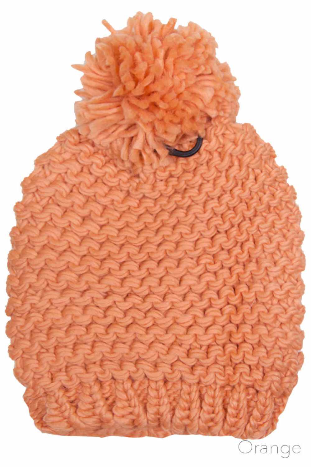 Orange The Pom Winter Knit Beanie features a classic knit design topped with a playful pom for a stylish cold-weather look. Made from soft, cozy fabric, it offers warmth, comfort, and a snug fit for everyday winter wear.