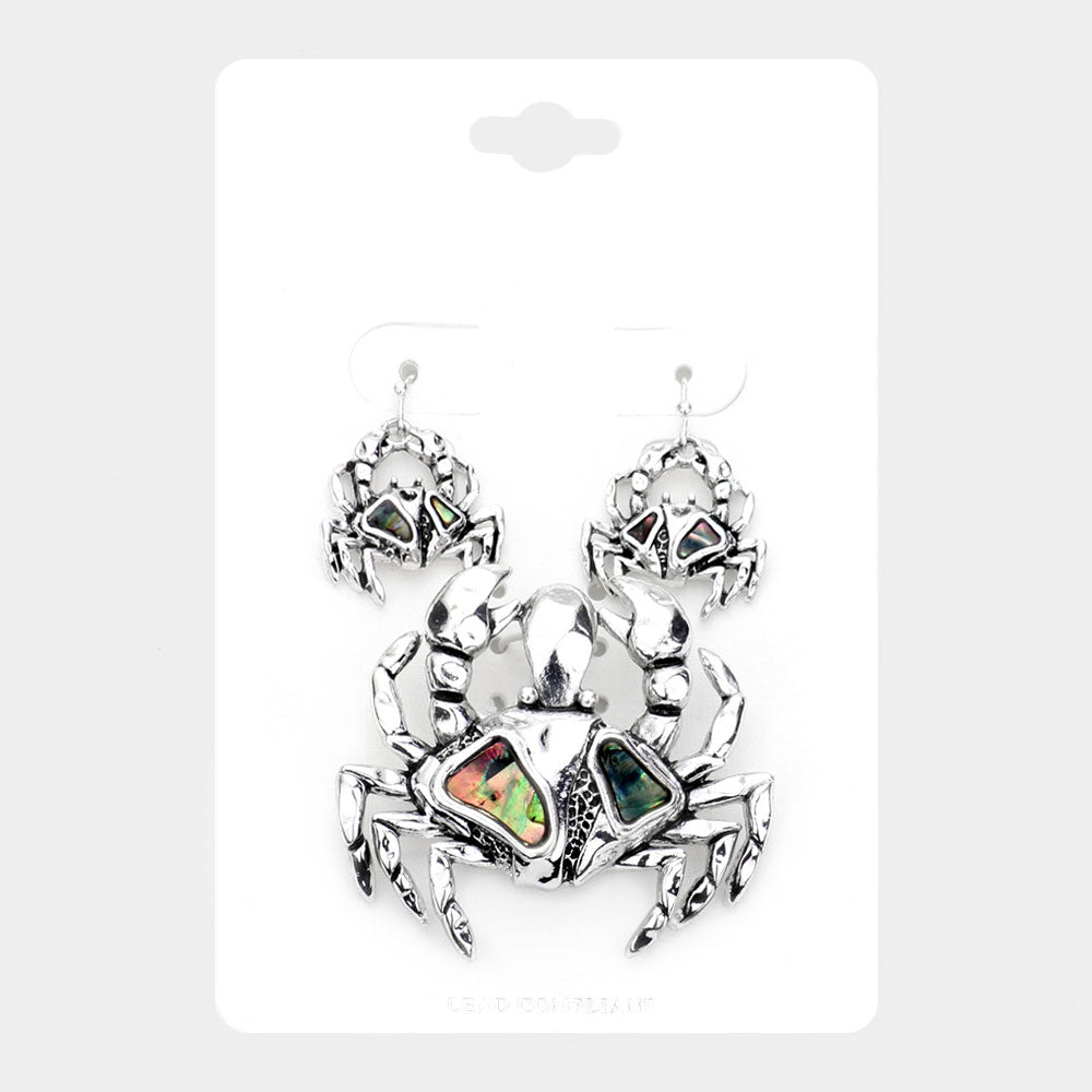 Abalone Abalone Crab Pendant Set