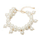 Madeline Love Cream, Gold Pearl Charm Double Strand Bracelet - Bracelets - desc