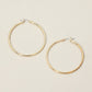 Madeline Love Gold Gold Dipped Classic Pin Catch Hoop Earrings