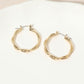 Madeline Love Gold Gold Dipped Twisted Pin Catch Hoop Earrings
