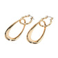 Madeline Love Gold Sculptural Metal Drop Pin Catch Earrings - desc