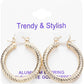 Madeline Love Gold Gold Dipped Twisted Pin Catch Hoop Earrings