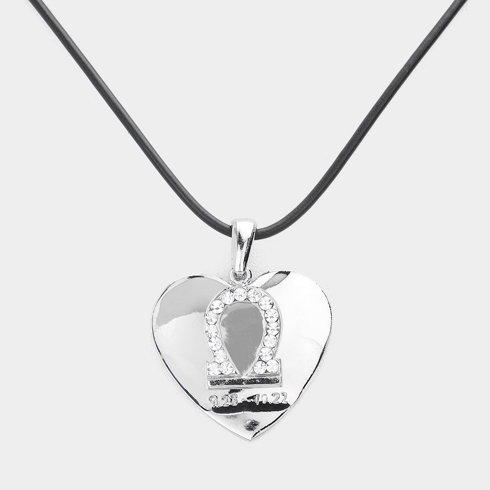 Madeline Love Silver Libra - Zodiac Heart Layered Pendant Necklace - Necklaces